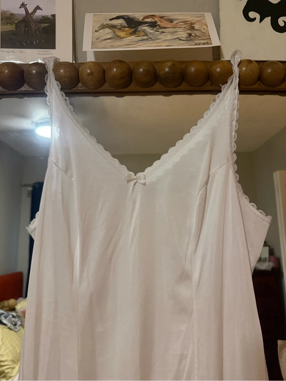Classic White Lace-Trim Slip Dress - Women Intimates